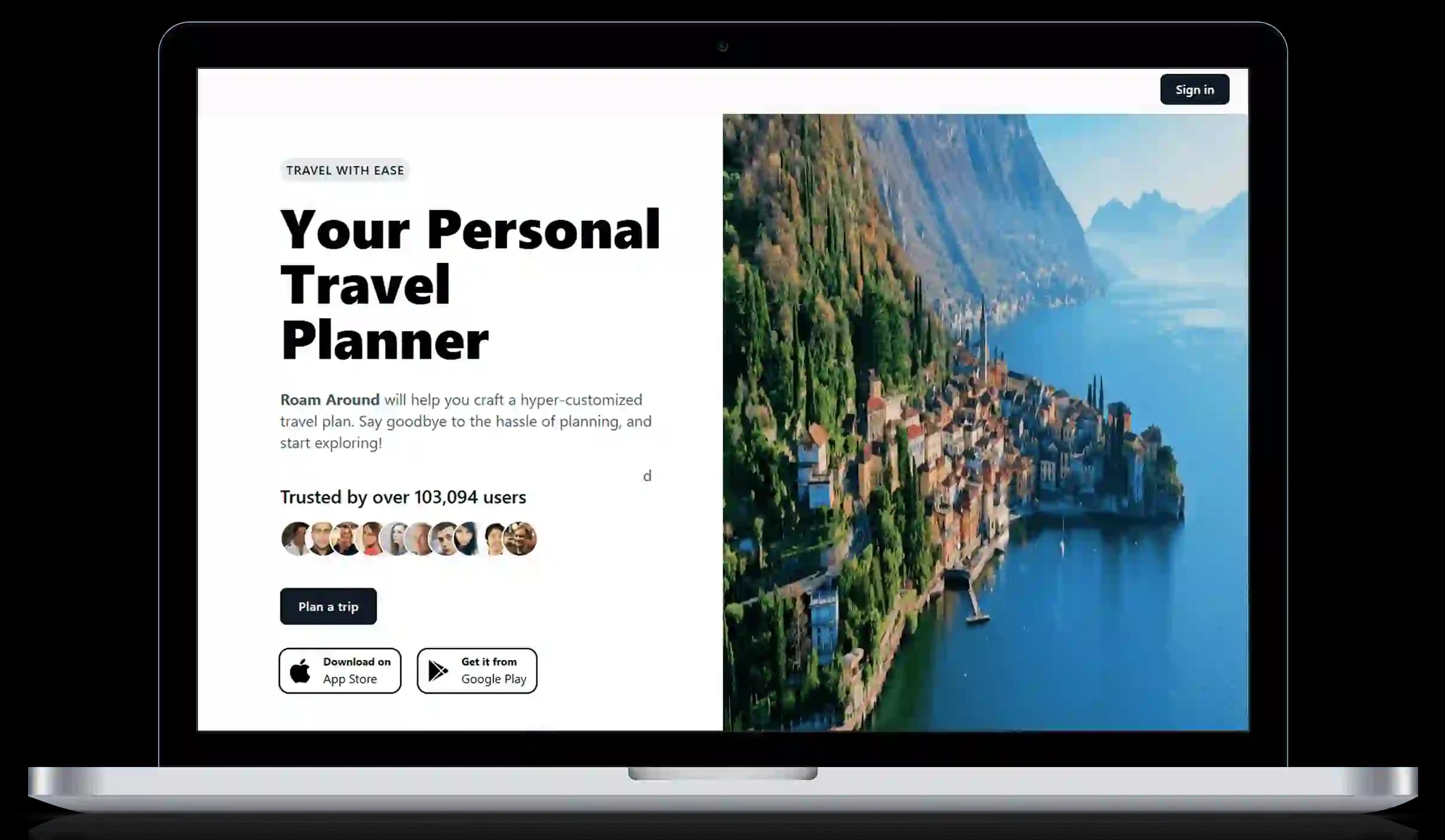 AI travel planner web platform