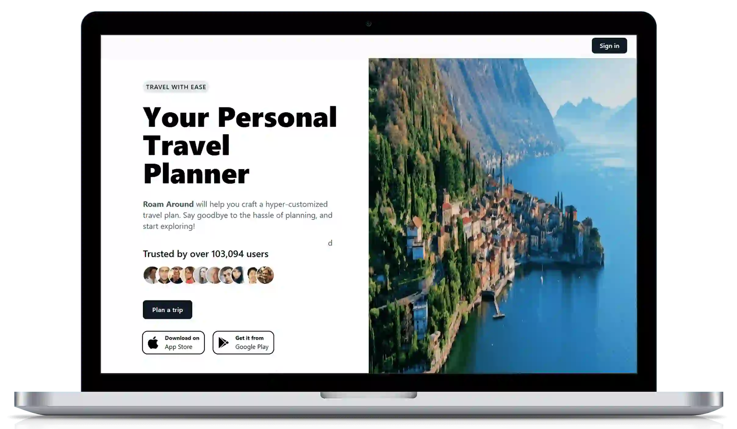 AI旅行プランナーのWebプラットフォーム